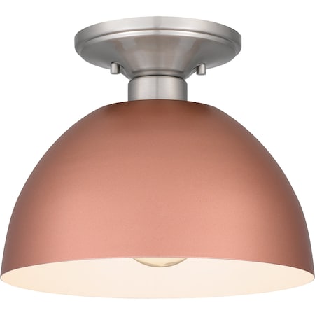 Quoizel Semi-Flush Mount Semi Flush 1 Light Matte Rose Gold QSF5575MRG